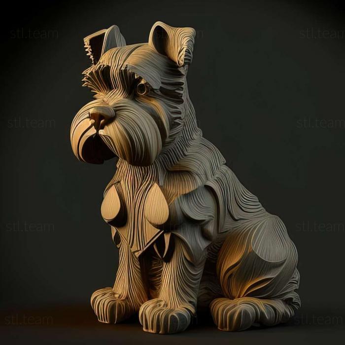 3D model Zwergschnauzer dog (STL)